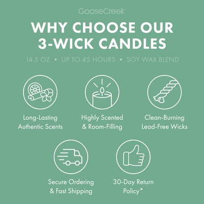 White Basil & Verbena 3-Wick Candle